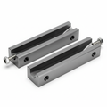 Hardened steel V-groove robot gripper fingers for CNC turning cell automation